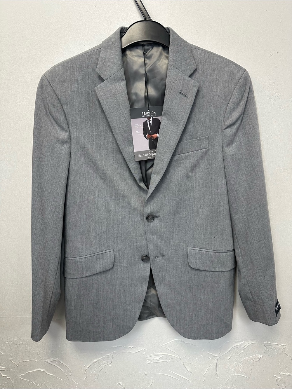 Kenneth Cole Reaction Light Gray Two-Button Sport Coat